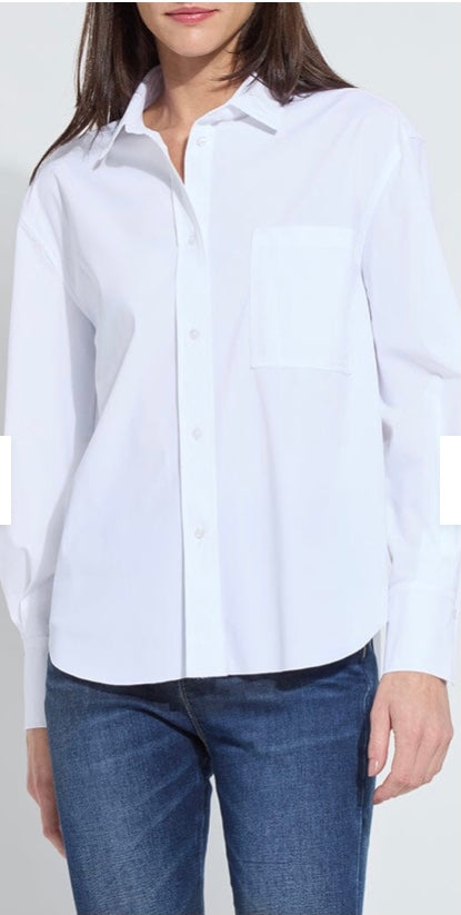 Desire Balloon Sleeve Shirt in White by Lysse 23-3667