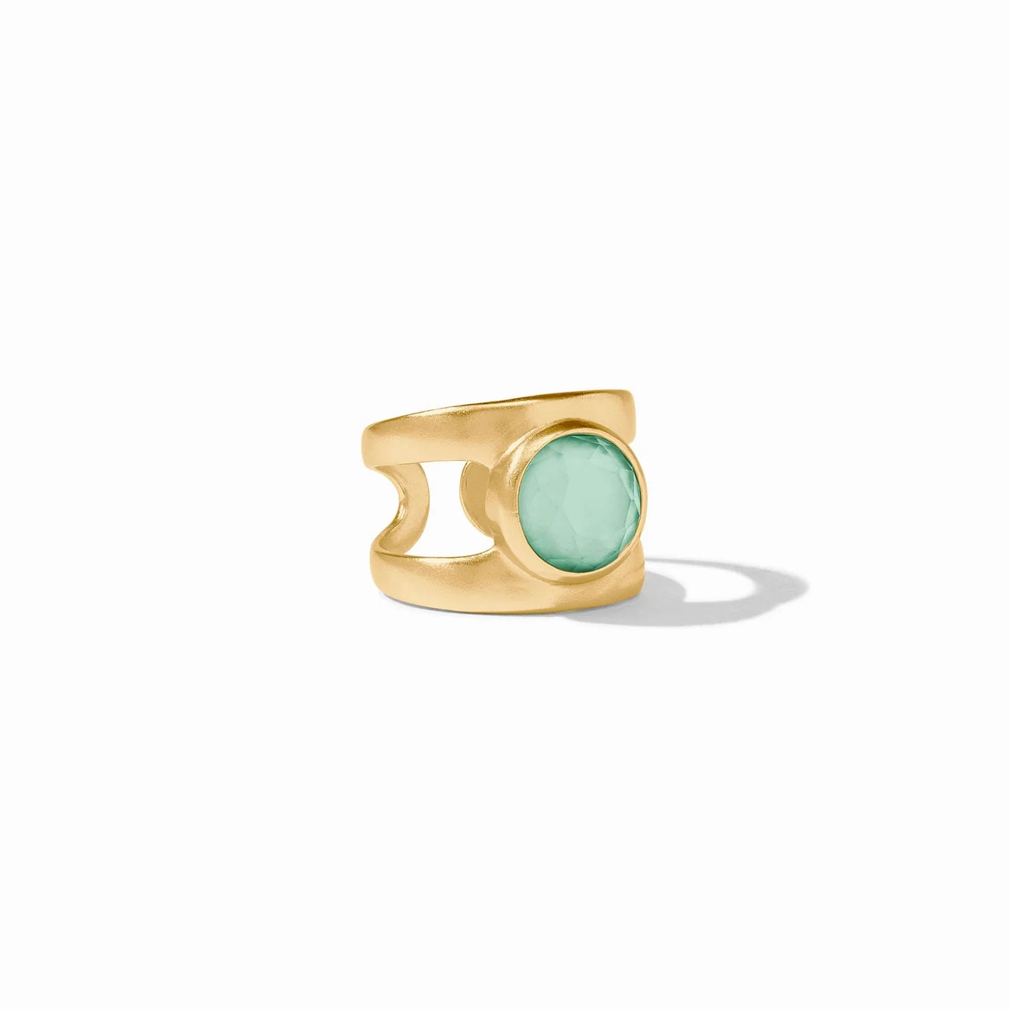 Laguna Stone Ring in Iridescent Aquamarine Blue by Julie Vos