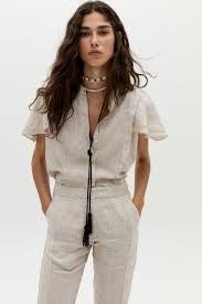 Willow Linen Shirt in Natural by Lanhtropy