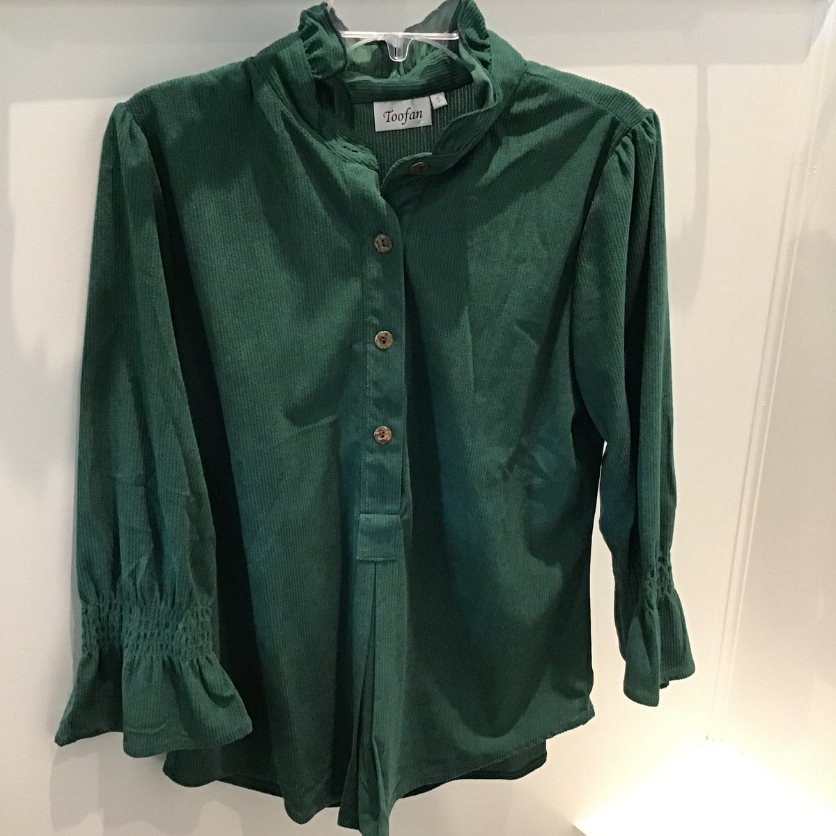 Smocking Sleeve Tunic in Jade by Toofan