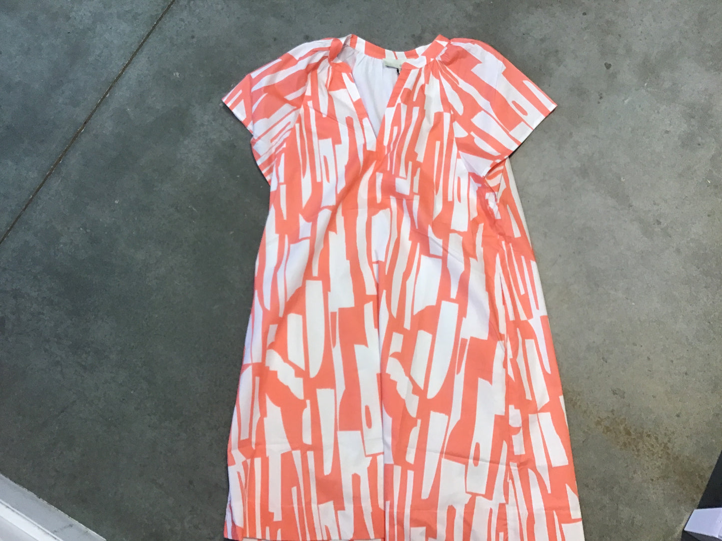 Print V-Neck Mini Dress in Coral by Pinch