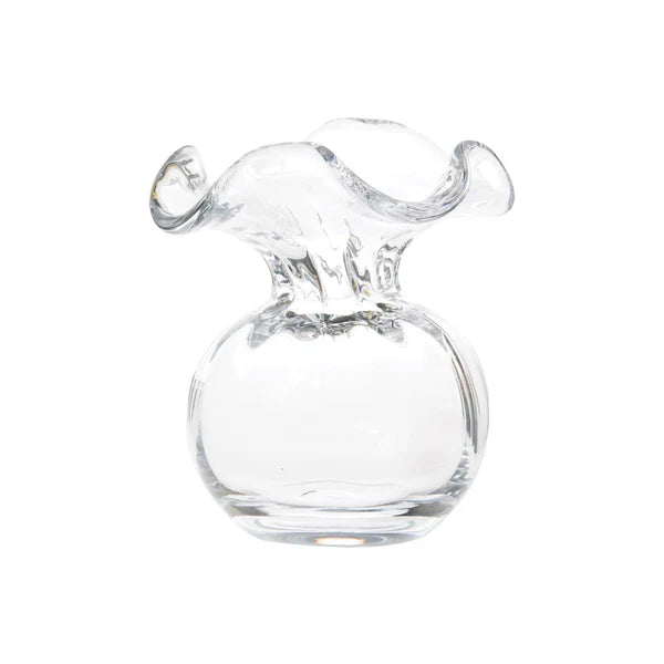 Hibiscus Glass Clear Bud Vase by Vietri