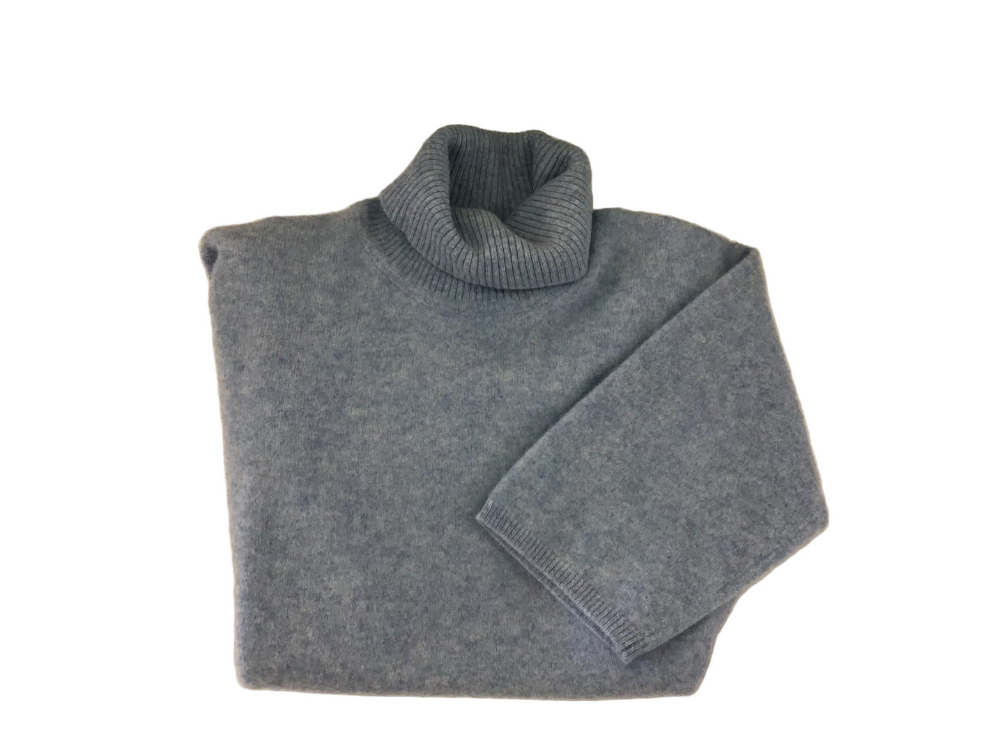 Cashmere Elbow Sleeve Turtleneck in Air Blue by Pure Amici