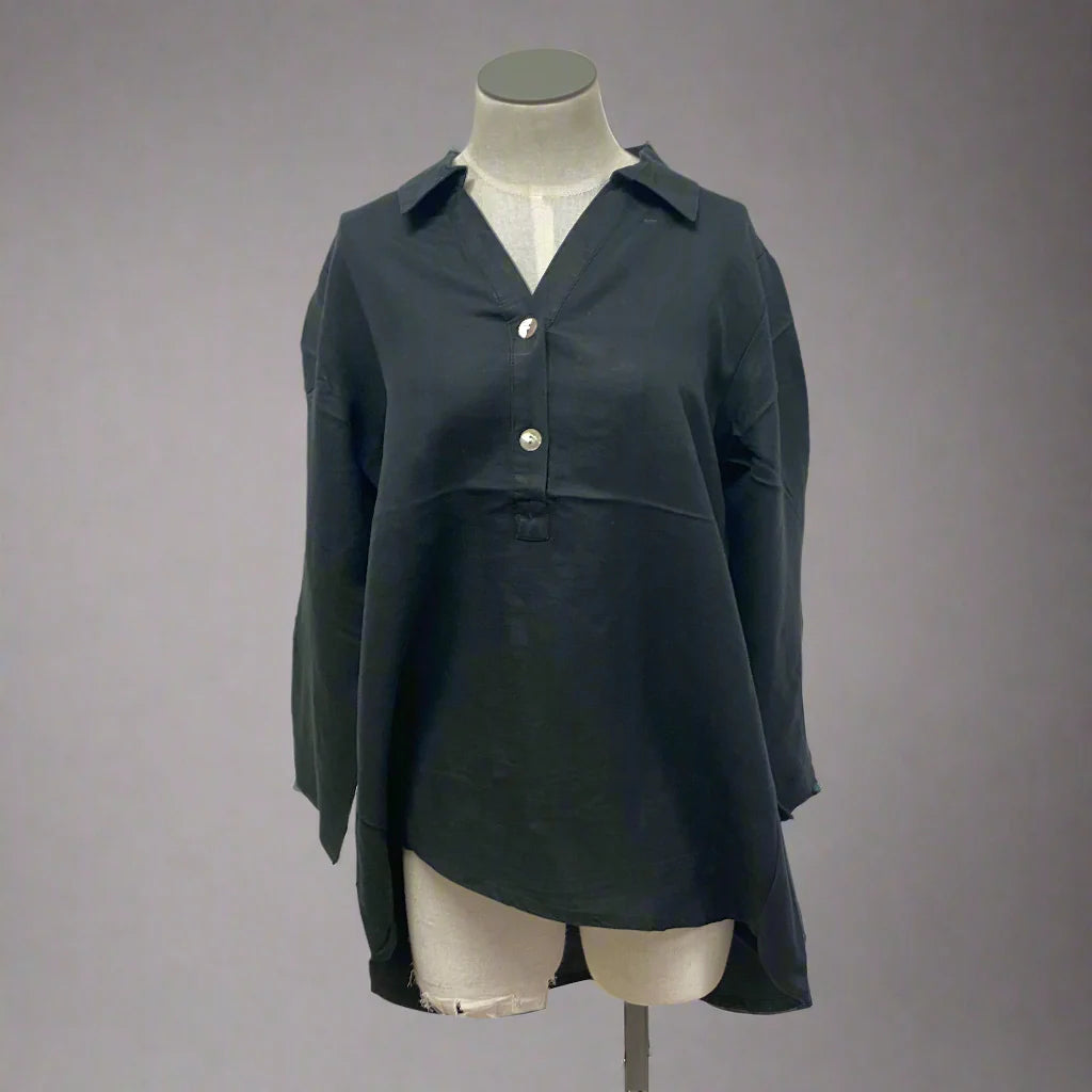 Double Layer Tunic in Black by Toofan