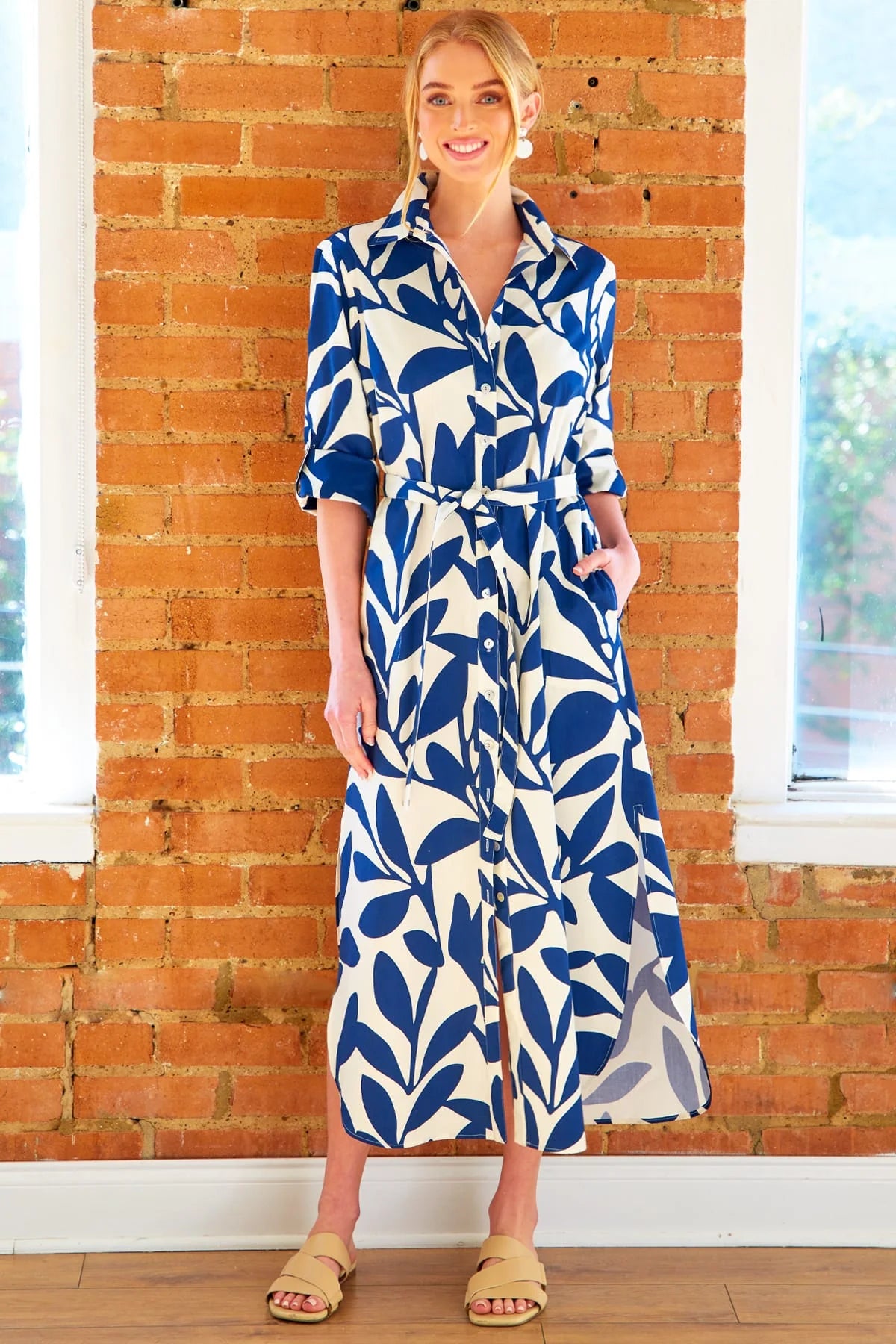 Long Alex Shirtdress in Branching Out by Finley