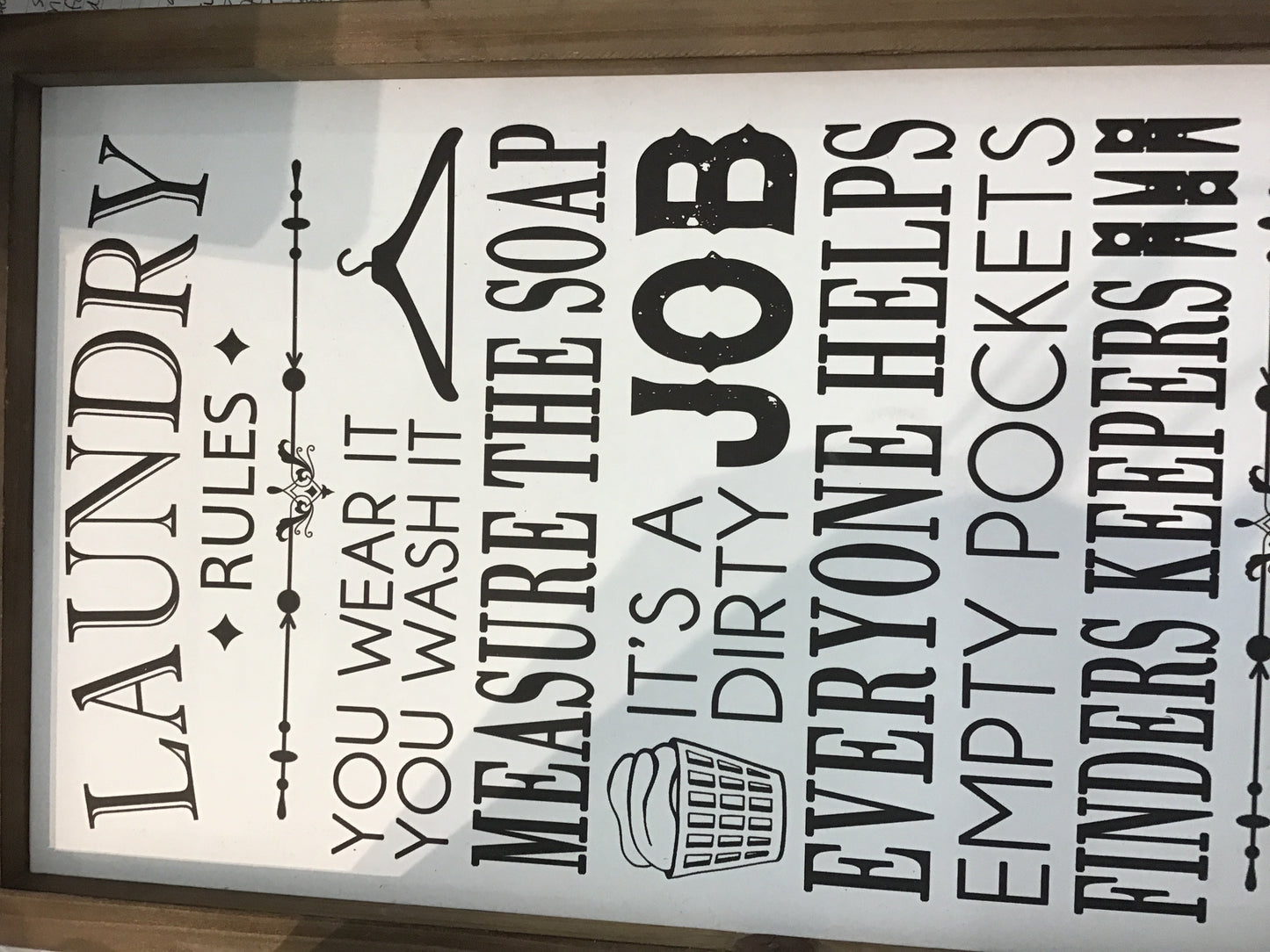 Laundry Rules Sign
