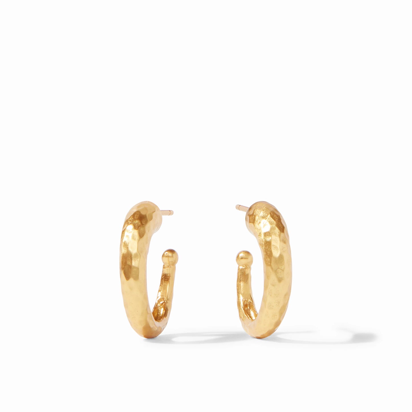 Medium Hammered Hoop in Gold by Julie Vos