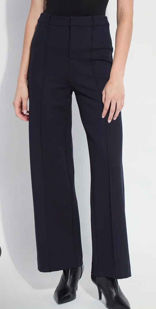 Nadia Zip Front Pant in Midnight by Lysse