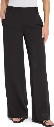 Erin Hi Waist Wide Leg Double Check Ponte Pant by Lysse 3802