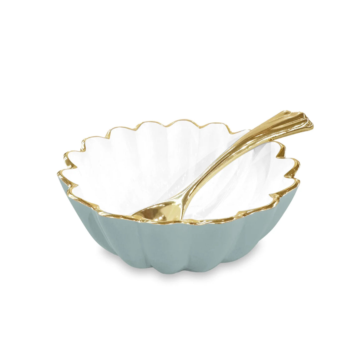 ENCANTO Vienna Mini Bowl with Spoon in Slate and White by Beatriz Ball