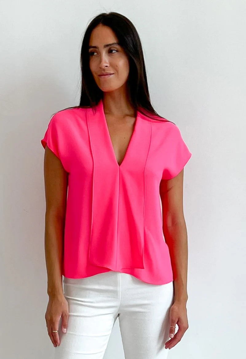 Turin Top in Magenta by Trina Turk