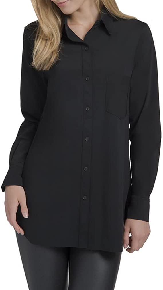 Schiffer Button Down in Black by Lysse 1470