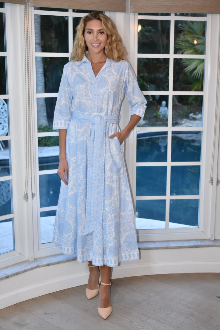 Desert Dress Tobacco Leaf Sky by Just Darviny