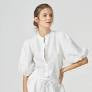Bubble Linen Shirt in Off White by Lanhtropy