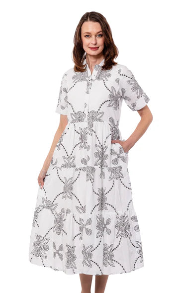 Palm Desert Black White Geo by Dizzy Lizzie