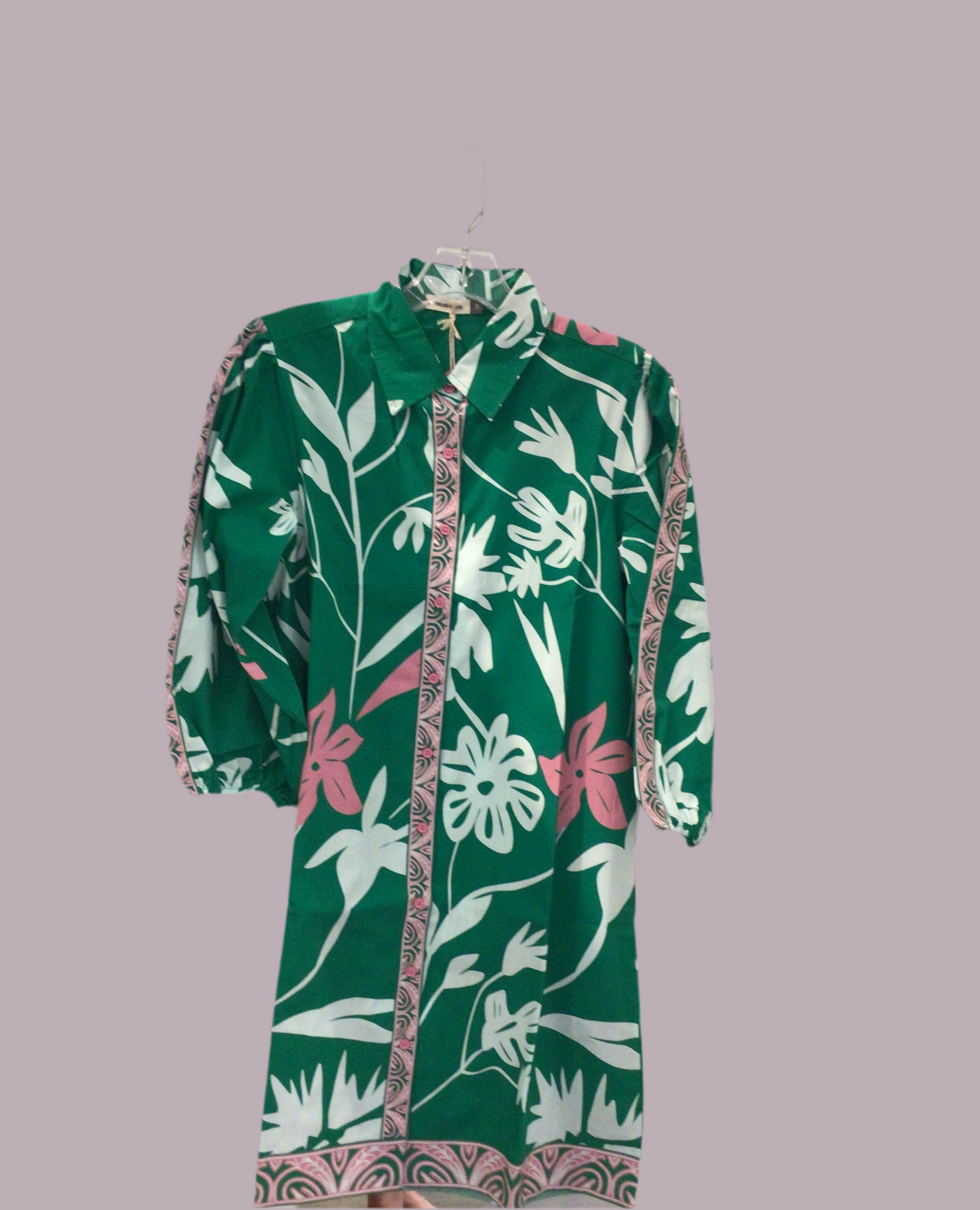 Ava Dress in Mint Flora by Maude Vivante