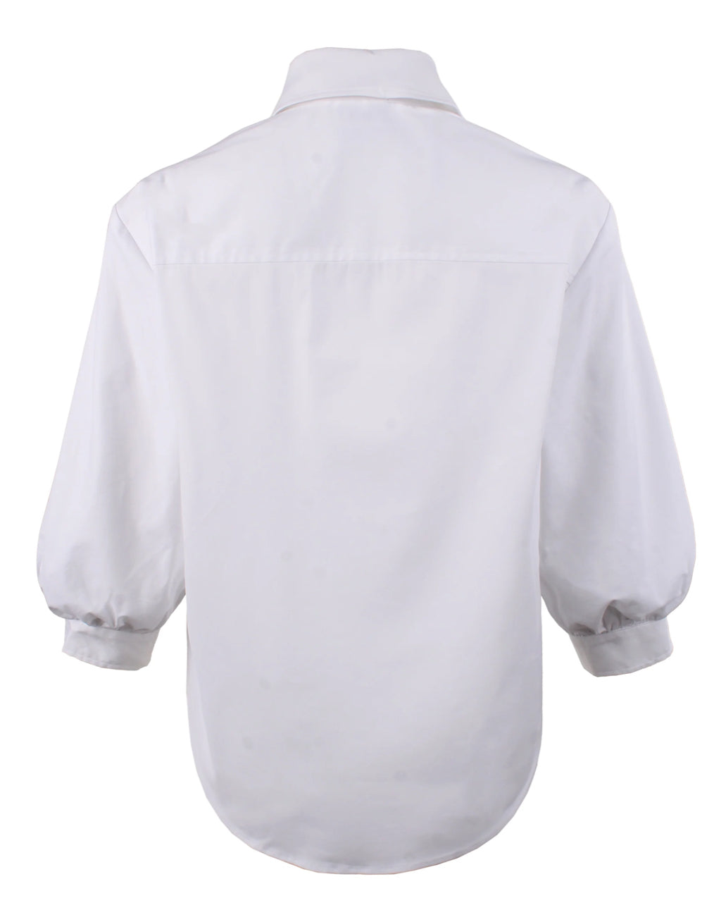 Cora Shirt Solid Silky Poplin in White by Finley