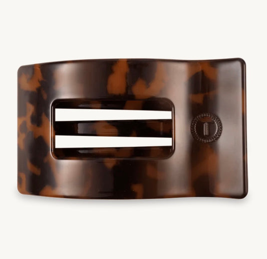 Tortoise Medium Flat Rectangle Hairclip