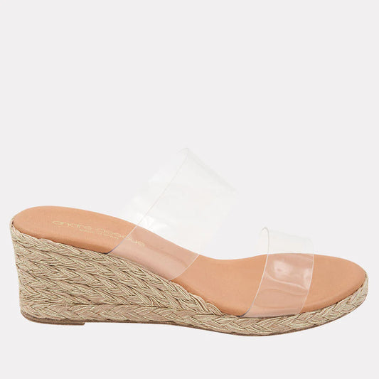 Nori Clear Vinyl Wedge by Andre Assous