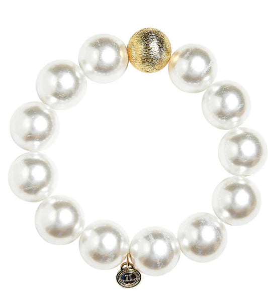 Birdie Bracelet in Freshwater Pearl 14mm by Lisi Lerch