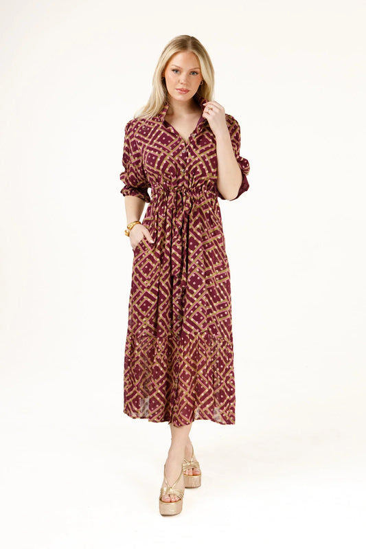 Catherine Dress in Lurex Yuletide Reserve by Holly Shae