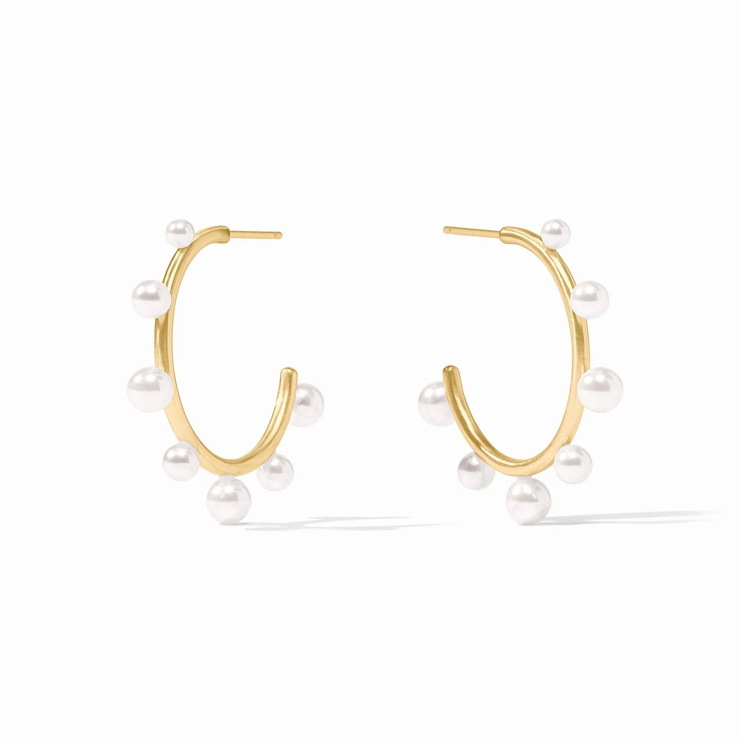 Hydra Stone Hoop in Pearl by Julie Vos Size Medium