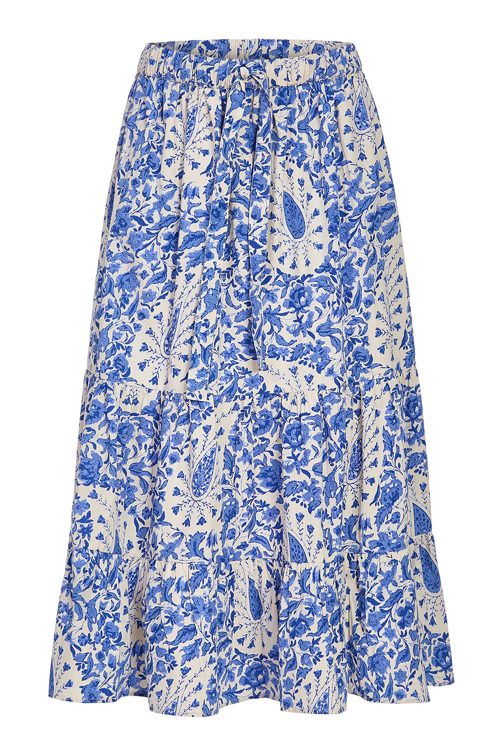 Market Skirt in Steel Paisley