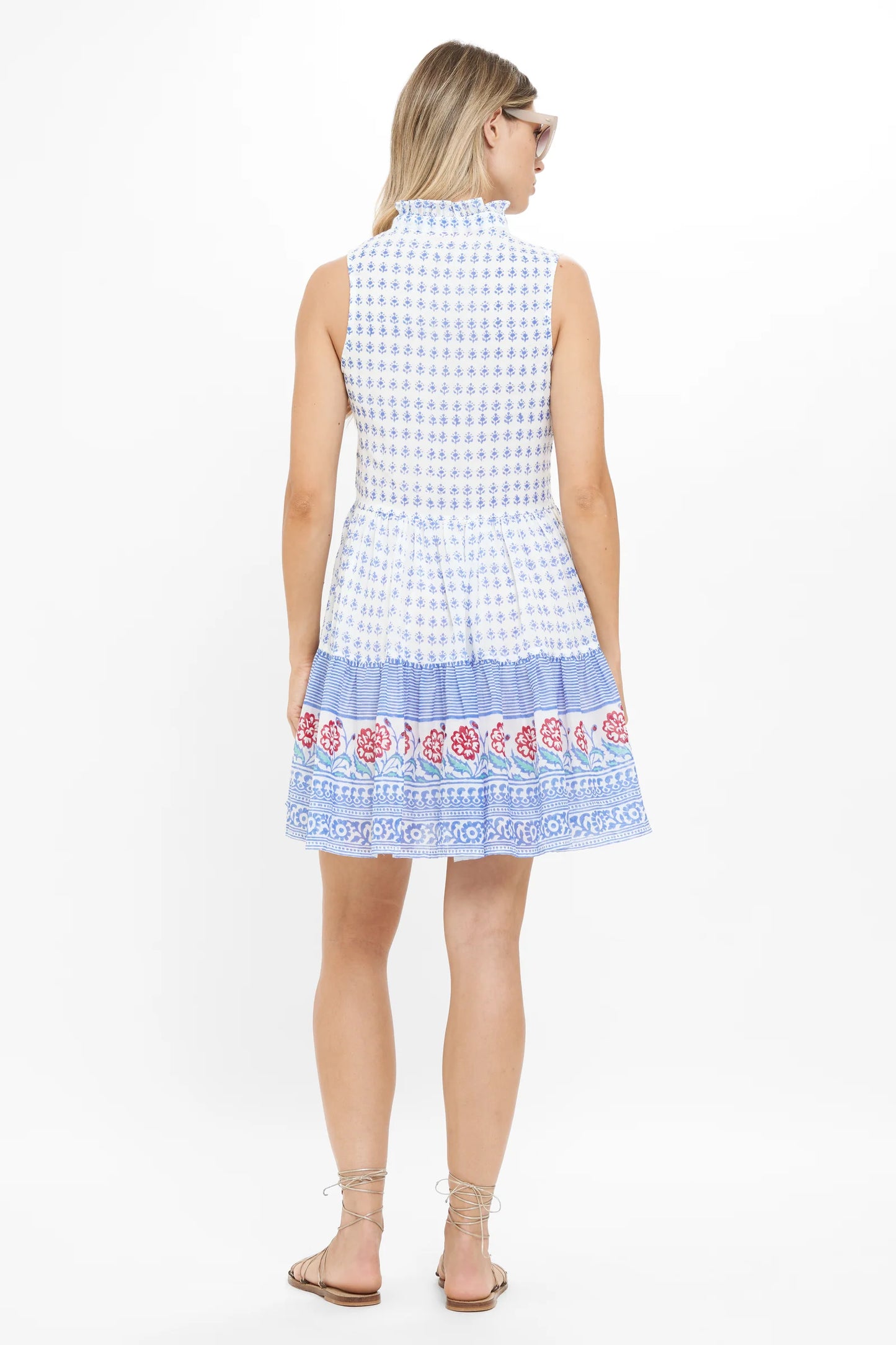 Borrego Navy Yoke Dress by Oliphant