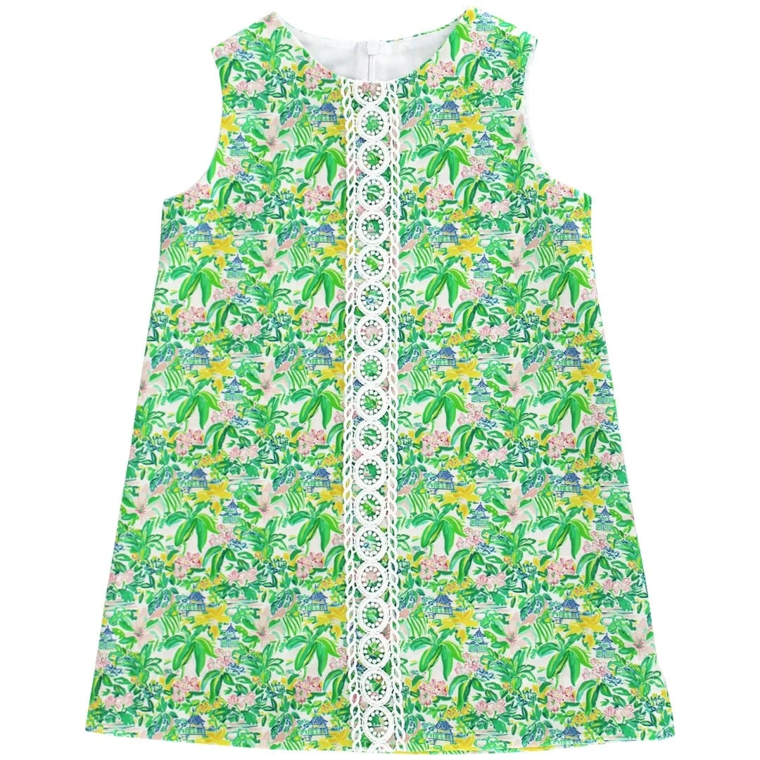 Pagoda Gardens Dress ( Size 2T- 4T) by Bailey Boys