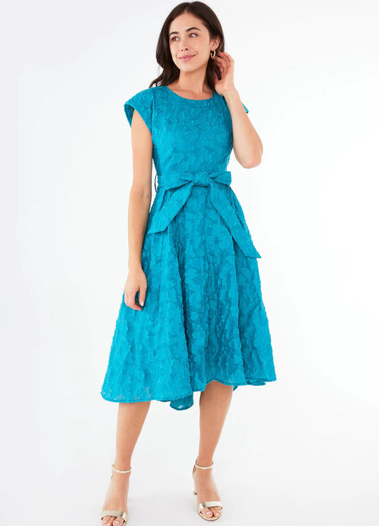 Olivia Dress Turquoise Cloud Organza