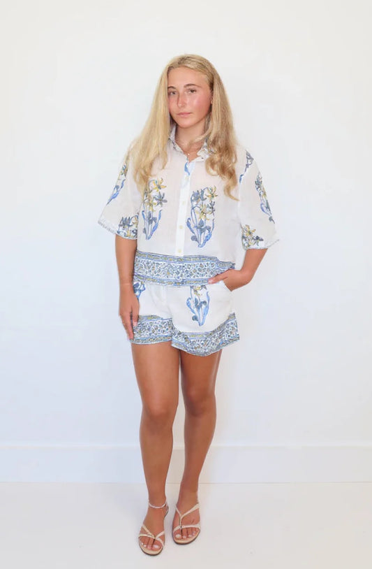 Vita Shirt in Blue Lily by Nibi Montauk