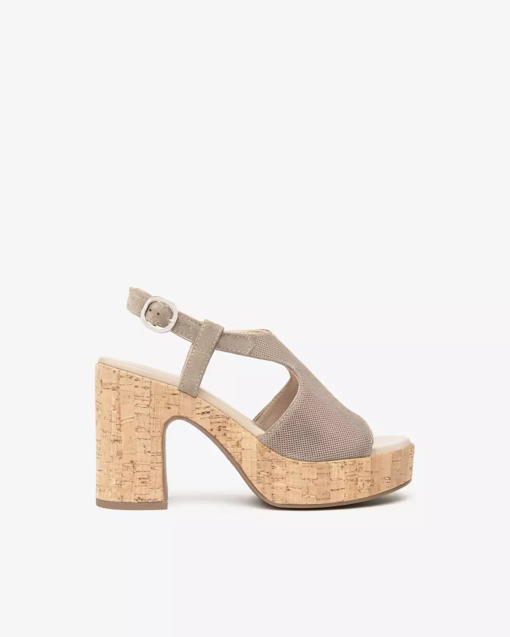 Suede Sandal in Beige by NeroGiardini