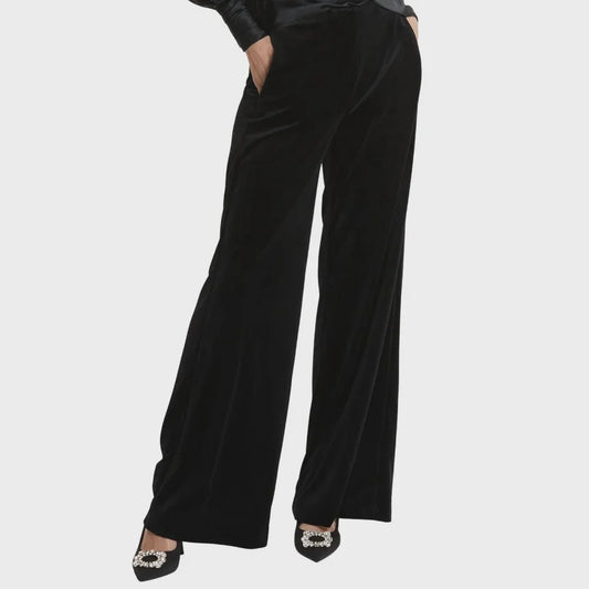 Kathy Velvet Pant in Black by Tyler Boe