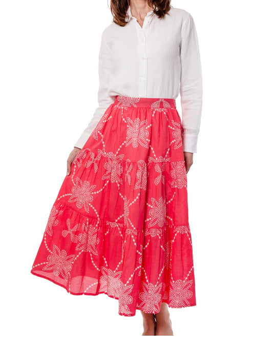 Woodstock Skirt in Pink/White Print