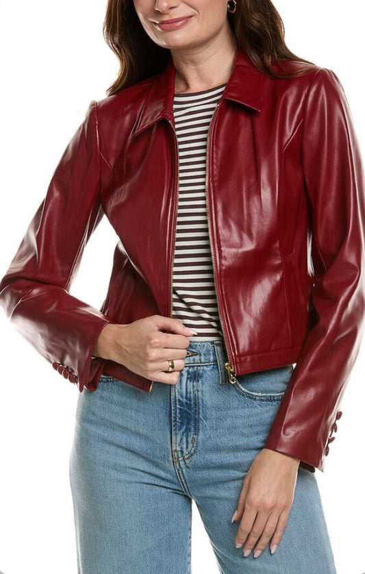 Kindra Coat in Cranberry by Flora Bea