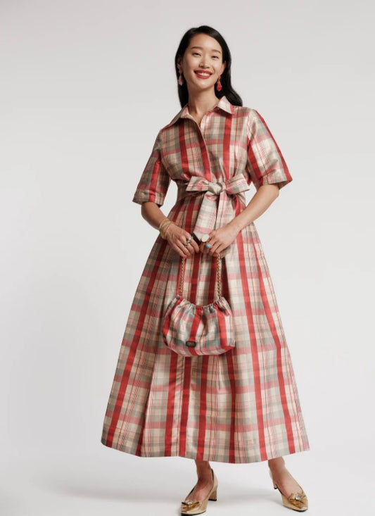 Bella Maxi Dress in FV Plaid by Frances Valentine