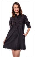 Chatham Black Eyelet Dress by Dizzy Lizzie
