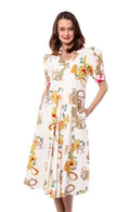 Montauk Dress in White Dragon