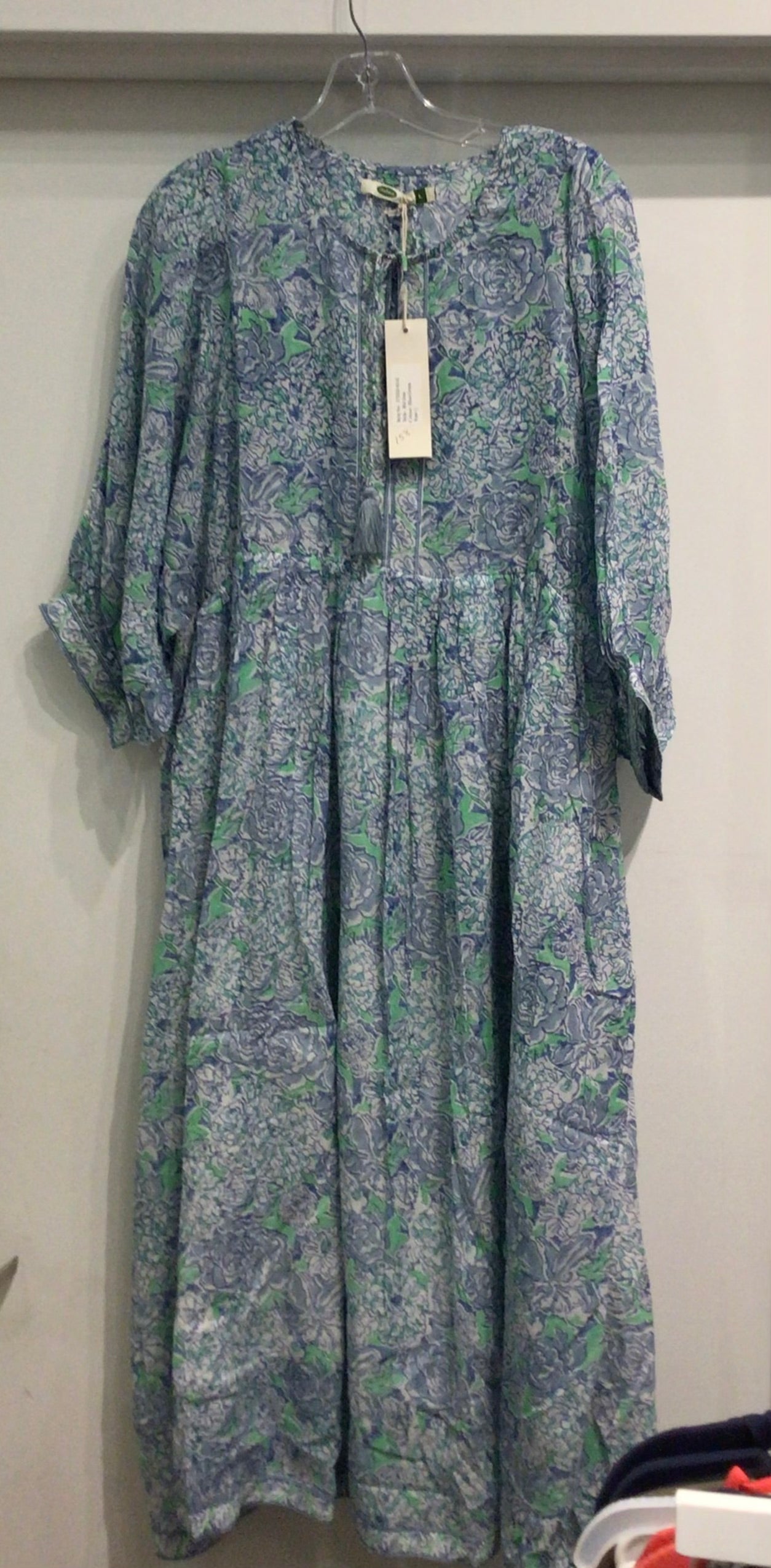 Long Dress in Blue-Green by Dolma