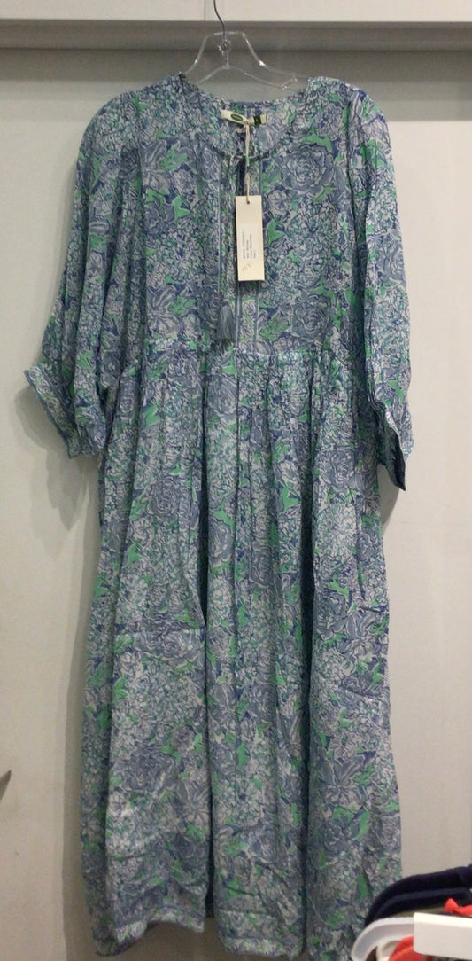 Long Dress in Blue-Green by Dolma