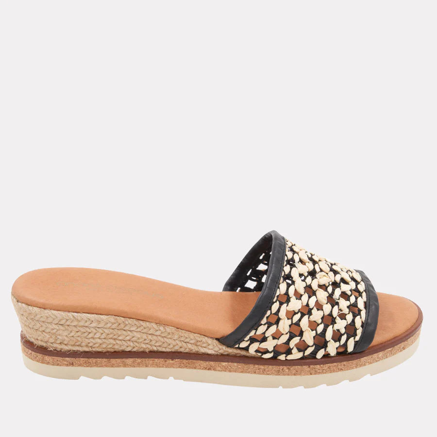 Nessie Raffia Wedge by andré assouse