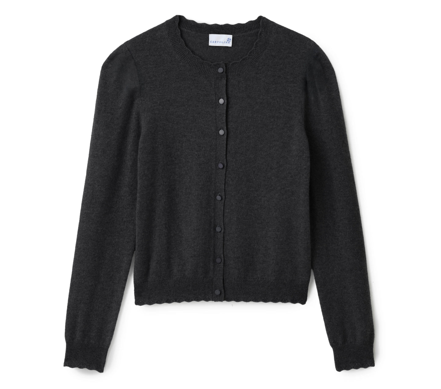 Lucy Long Sleeve Cashmere Sweater in Noir by Cartolina