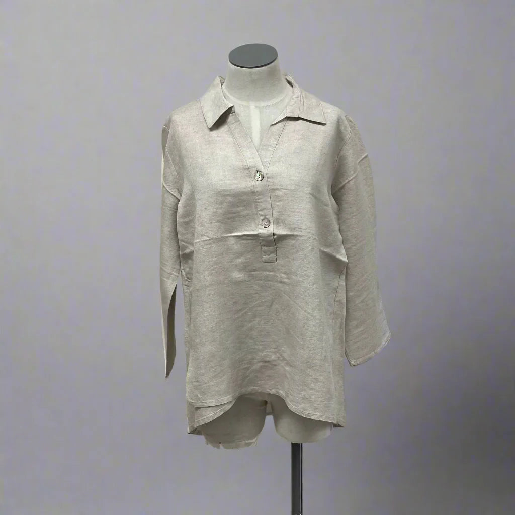 Double Layer Tunic in Khaki by Toofan