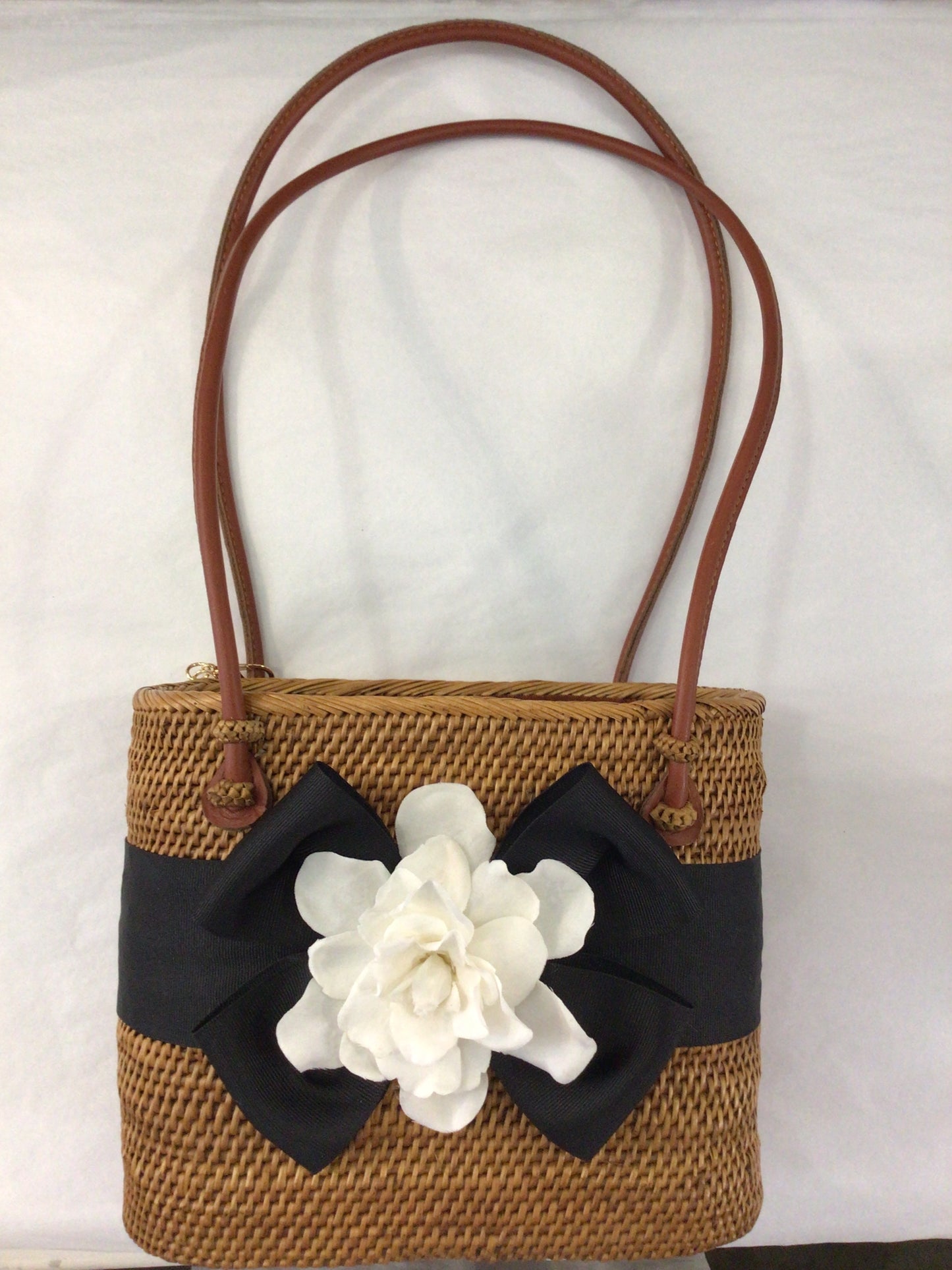 Lisi Lerch Bosom Buddy Bags Charlotte Medium Black Bow with Gardenia