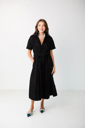 Bria Dress in Solid Black