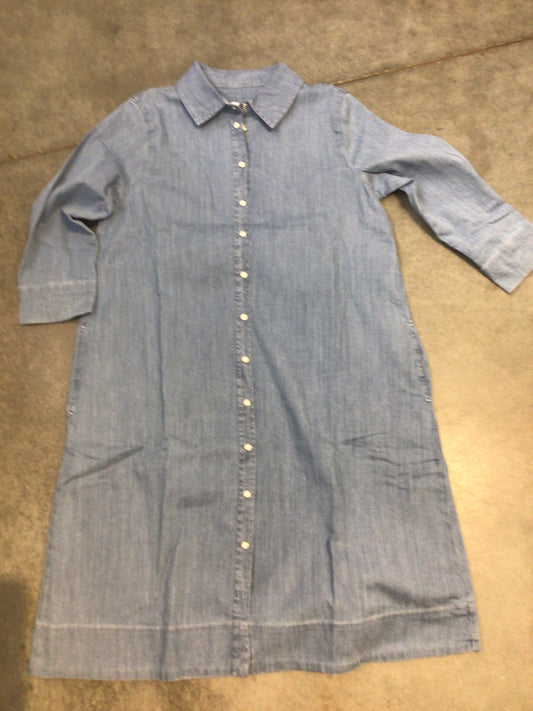 Grace Denim Dress in Light Washing by Perlavera