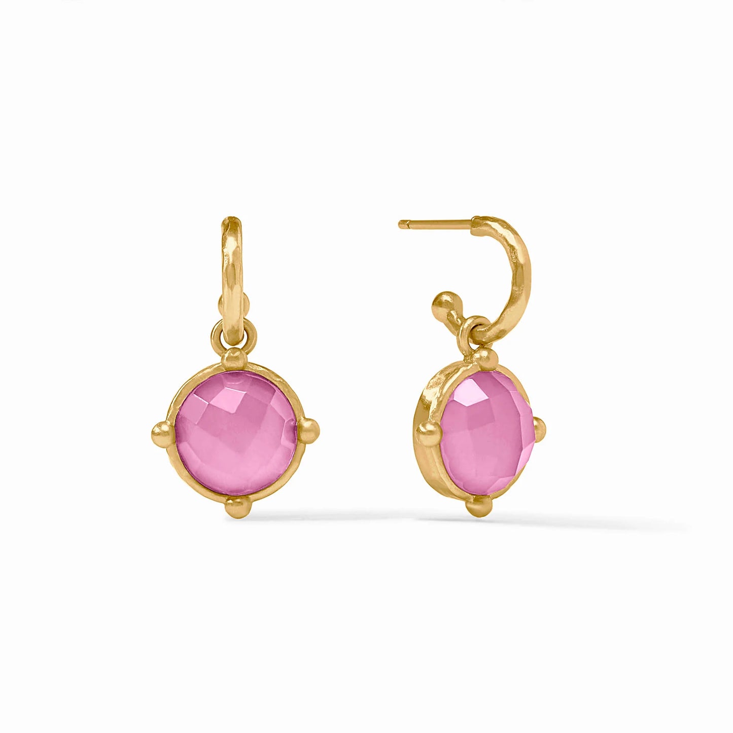 Honeybee Hoop and Charm Earring in Gold by Julie Vos