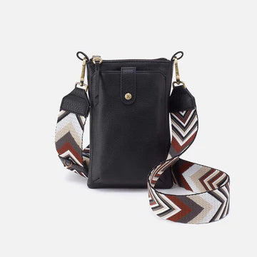 Cass Phone Case Crossbody in Black by Hobo