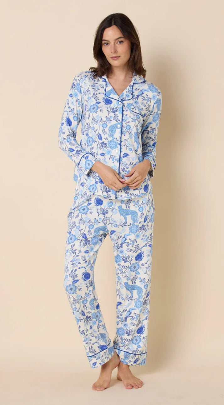Savannah Soirèe Pima Knit Long Sleeved Pajama by The Cat’s Pajama