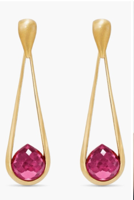 Sami Earrings in Siam Pink by David Davidson